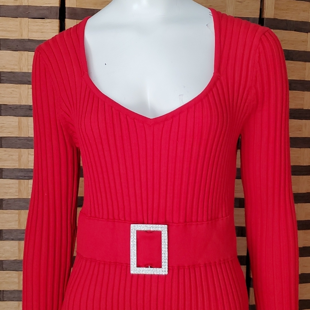 NWT! Belldini ribbed stretch top diamond buckle - Picture 2 of 9